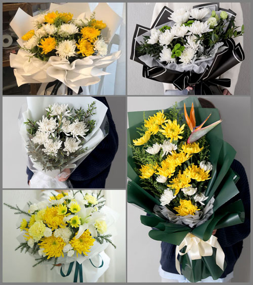 山东烟台栖霞市翠屏街道白事花束代送
